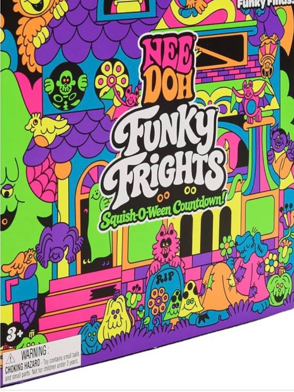 NeeDoh Funky Frights Squish-O-Ween Countdown - Neon Multicolor authentic sealed